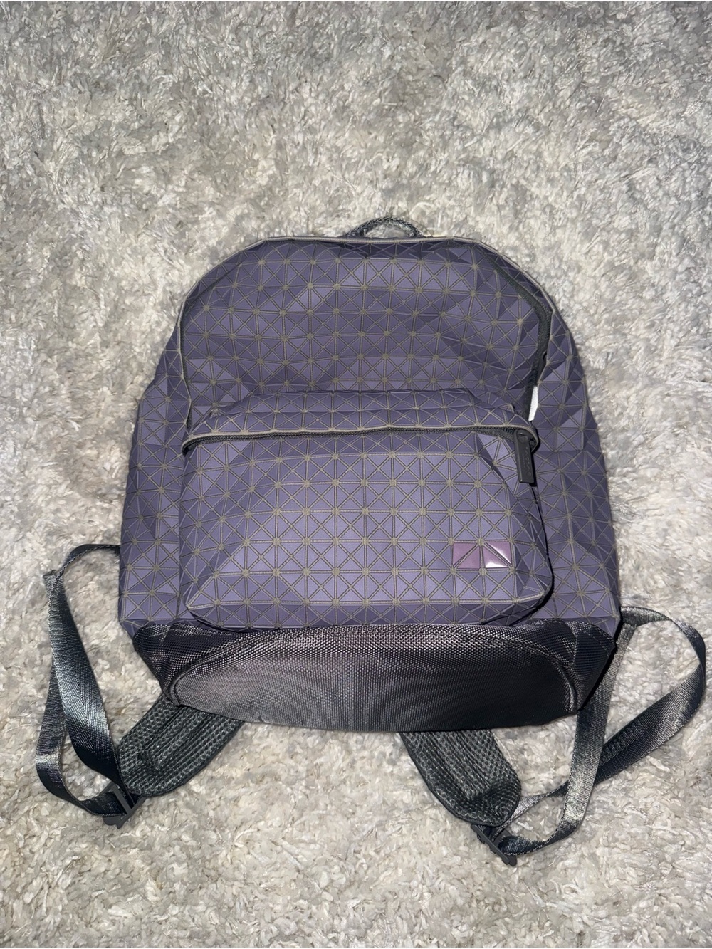 Men's Geometric Pattern Purple Backpack - Versatile Everyday Carry